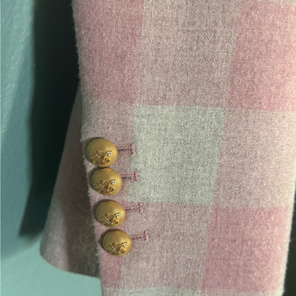 Pink and Cream Checkered Blazer - Picture 2 of 7